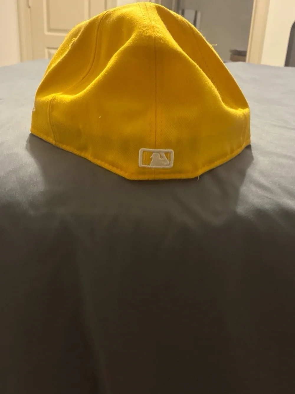 MLB Yellow Fitted Cap with White Logo